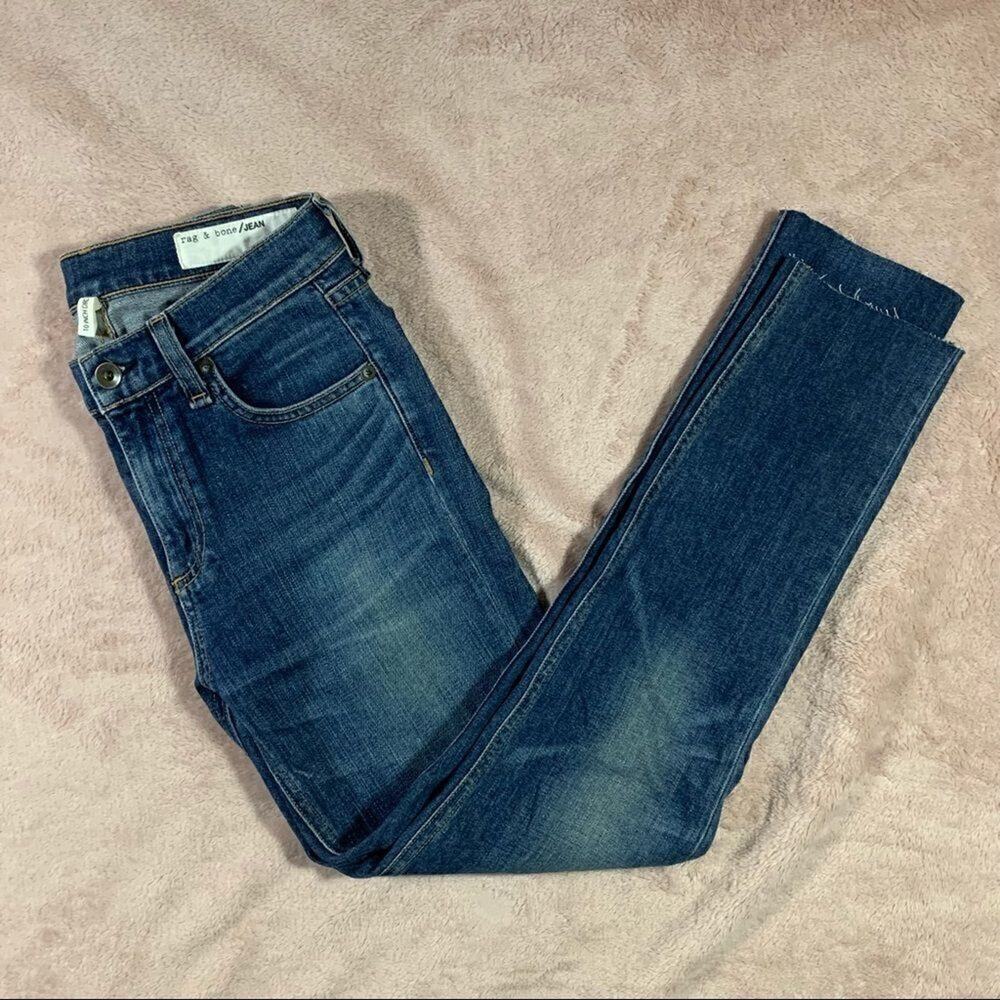 Rag & Bone 10 Inch Dre High Rise Slim Boyfriend Jeans Bainbridge Casual Women 24